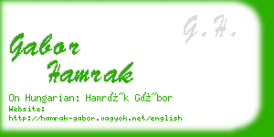 gabor hamrak business card